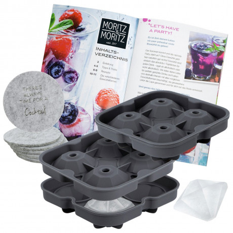 Moritz & Moritz Moritz & Moritz Eiswucrfelform Diamanten 2er Set grau Набор бриллиантов в форме кубиков льда Moritz & Moritz, 2 шт.