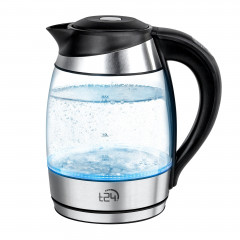 T24 T24 Wasser-/Teekocher Glas Wasserkocher mit Teesieb 1,8L Temperaturwahl 60-100°, 2200 W  Стеклянный чайник для приготовления чая и воды T24 с ситечком для чая, 1,8 л, выбор температуры 60–100°, 2200 Вт