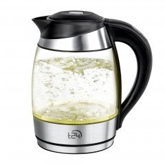 T24 T24 Wasser-/Teekocher Glas Wasserkocher mit Teesieb 1,8L Temperaturwahl 60-100°, 2200 W  Стеклянный чайник для приготовления чая и воды T24 с ситечком для чая, 1,8 л, выбор температуры 60–100°, 2200 Вт