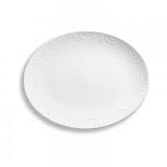 Gmundner Keramik Gmundner Keramik Weissgeflammt Platte oval 33 cm Gmundner Ceramics White Flame Тарелка овальная 33 см