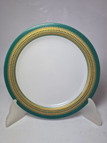 Thomas Чайное трио бело-зеленый фарфор с позолоченным узором, Германия, 1960-70гг.