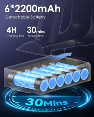 EICOBOT EICOBOT Akku-Hand-und Stielstaubsauger, 150,00 W, Beutellos, Akku Staubsauger,6-in-1 kabellose Staubsauger,Mit starker Saugleistung  Беспроводной ручной и стержневой пылесос EICOBOT, 150,00 Вт, без мешка, беспроводной пылесос, беспроводной пылесос