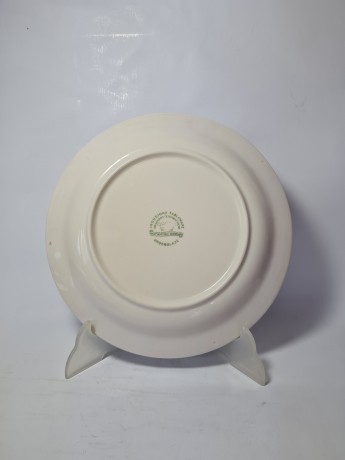 Тарелка декоративная винтажная Ironstone "Рождественский вечер", коллекционная, фарфор, 24 см, Англия, 1960-70гг.
