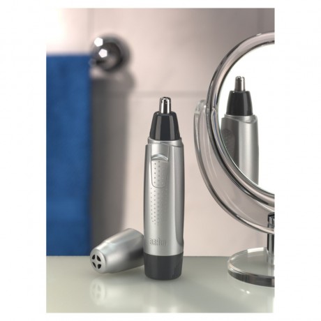 Braun Trimmer furs Gesicht quot;Ohr-/Nasenhaartrimmer EN 10quot; in Silber  Триммер для лица &quot;триммер для волос в ушах/носу EN 10&quot; в серебре