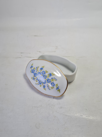 Шкатулка винтажная Royal KPM Bavaria с незабудками, фарфор, 8.5 см, Германия, 1960-70гг.