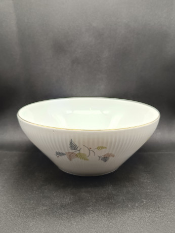 Тарелки винтажные Thomas, ребристая фактура, пастельный декор, фарфор, 2 шт., 23 и 21 см, Германия, 1970-80 гг.