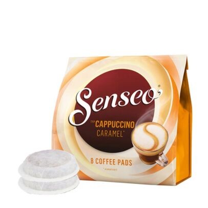 Senseo Kaffeepads Cappuccino Caramel, Сенсео Кофе в чалдах Капучино Карамель, 8 штук, 92 г