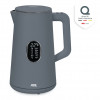 ADE ADE Wasserkocher Energiesparender Wasserkocher mit Temperatureinstellung  LED-Display, 1.5 l, 1800 W, 5 wahlbare Temperaturstufen (40-100°C), Warmhalte-Funktion, 1800 W grau Чайник ADE Энергосберегающий чайник с регулировкой температуры, светодиодный 