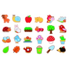 Lelin Holzspielzeug Magnet-Set 48 tlg. Набор деревянных игрушечных магнитов 48 шт.