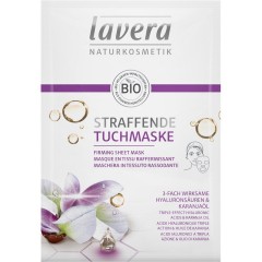 lavera 3-fach wirksame Hyaluronsauren &amp; Karanjaol Straffende Tuchmaske  3-х кратная эффективная укрепляющая тканевая маска с гиалуроновой кислотой и каранджаолом