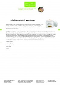 Krauterhaus Sanct Bernhardt Herbal Intensive Hair Mask Cream, Санкт Бернхард Интенсивная крем-маска для волос с травами 100 мл