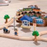 KidKraft Holzeisenbahnset Mountain mit Aufbewahrungsbox Деревянный поезд Гора с ящиком для хранения