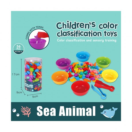 Vicabo Meerestiere Farbe Sortierung und Zahlen Baby Montessori Lernspielzeug Lernspiele fur Kinder Морские животные