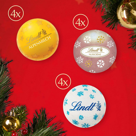 Lindt Frohes Fest Mini Tisch 115g х 5STK, Адвент календарь 2024, 24 сладких сюрприза, 115 грамм x 5 штук