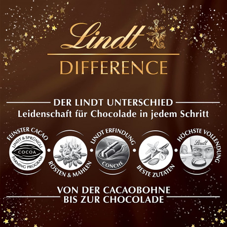 Lindt Frohes Fest Mini Tisch 115g х 5STK, Адвент календарь 2024, 24 сладких сюрприза, 115 грамм x 5 штук