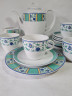 Чайный сервиз винтажный Winterling Bavaria на 5 персон с бирюзово-синим декором, фарфор, Германия, 1960-70гг.