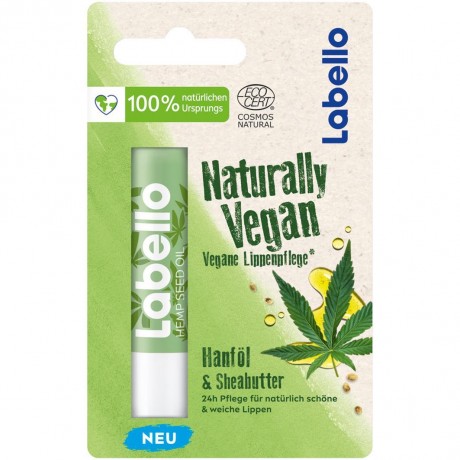 Labello Naturally Vegan Hanfoel & Sheabutter Cosmos 5.2 ml Натуральное веганское конопляное масло и масло ши Cosmos