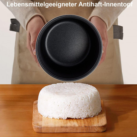 Mutoy Mutoy Reiskocher 2L Reiskocher Antihaft-Garen,Hochtemperaturschutz,One-Touch-Bedienung, perfekt fur 1-4 Personen zum Kochen von Reis,Fleisch,Nudeln oder Suppe Рисоварка Mutoy Рисоварка 2 л с антипригарным покрытием, защита от высоких температур, уп