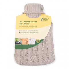 Grunspecht Naturprodukte Naturkautschuk-Warmflasche mit Bio-Bezug 2 l  Грелка из натурального каучука с органической крышкой 2 л