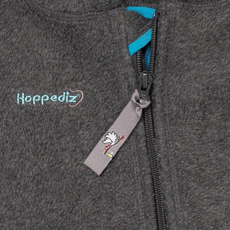 Hoppediz Overall aus Fleece Babyeinteiler anthrazit  Комбинезон из флиса детский цельнокроеный антрацит