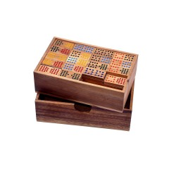 LOGOPLAY Domino Doppel 15 fur 2 bis 6 Spieler Domino double 15 для 2-6 игроков