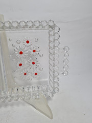Поднос винтажный Walther Glas с ручками, стекло, 25.5 х 15 см, Германия, 1970-80гг.