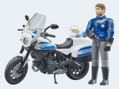 Bruder bworld Scrambler Ducati Polizeimotorrad + Polizist bworld Scrambler Ducati полицейский мотоцикл + полицейский