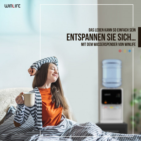 WINLIFE WINLIFE Heisswasserspender Elektrischer Mini Wasserspendergerat,Trinkwasserspender,Getrankspender, mit Kindersicherung fur heissekalte Getranke 5 bis 20 Liter Gallonen  Диспенсер для горячей воды WINLIFE, электрический мини-диспенсер для воды, дис