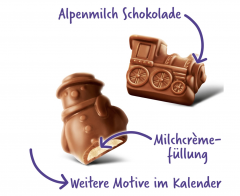 Milka Adventskalender 5STK Авдент-календарь 2024, 24 сладких сюрприза, ‎39см x 26см, 200 грамм x 5 штук