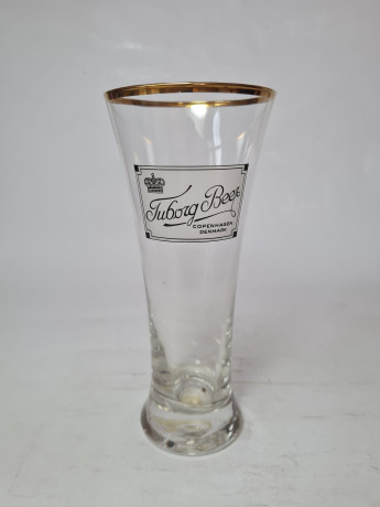Бокал для пива винтажный Tuborg Beer, стекло, 18 x 8 см, Германия, 1960-70гг.
