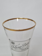 Бокал для пива винтажный Tuborg Beer, стекло, 18 x 8 см, Германия, 1960-70гг.