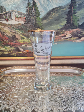 Бокал для пива винтажный Tuborg Beer, стекло, 18 x 8 см, Германия, 1960-70гг.