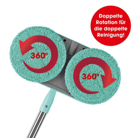 CLEANmaxx CLEANmaxx Akku-Wischmopp Akku-Spray-Mopp, 30 W, 360° Rotation turkis/weiss  Беспроводная швабра CLEANmaxx, беспроводная швабра с распылителем, 30 Вт, вращение на 360°, бирюзовый/белый