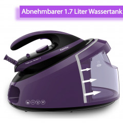 Tristan Auron Tristan Auron Dampfbugelstation Superfast Dampfbugelstation -6.5bar -2800W -420g/Min -1,7 L Wassertank blau Паровая гладильная станция Tristan Auron Сверхбыстрая паровая гладильная станция -6,5 бар -2800 Вт -420 г/мин -Бак для воды 1,7 л