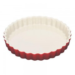Le Creuset Le Creuset  'Poterie Tarte-Form' Tarte-Form Kirschrot 28 cm / 2,1 L Le Creuset &quot;Poterie Tarte-Form&quot; Форма для тарталеток вишнево-красная 28 см / 2,1 л