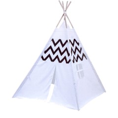 Playfun Indianerzelt Tipi mit Indianer Motiv drinnen und draussen Типи индийской палатки с индийским мотивом внутри и снаружи
