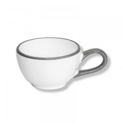 Gmundner Keramik Gmundner Keramik Grauer Rand Mokka-Obertasse Classic 0,06 L Gmundner Керамическая чашка для мокко с серым ободком Classic 0,06 л
