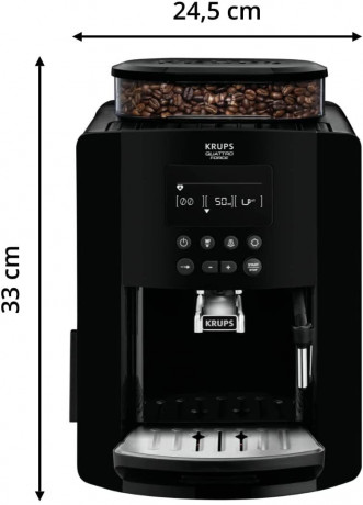 Krups Krups Kaffeevollautomat Arabica mit Milchaufschaumduse 1450 Watt + Reinigungs- und Pflegeset, Direktwahltasten fur Espresso und Kaffee, 1,7L, 2-Tassen-Funktion  Полностью автоматическая кофемашина Krups Арабика с насадкой для вспенивания молока 1450