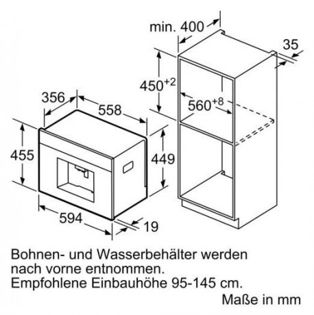 BOSCH BOSCH Einbau-Kaffeevollautomat CTL636ES1  Встраиваемая полностью автоматическая кофемашина BOSCH CTL636ES1