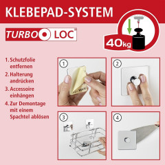 Wenko Wenko Turbo-Loc Kucchenrollenhalter GALA silber Wенко Turbo-Loc Держатель кухонных рулонов GALA
