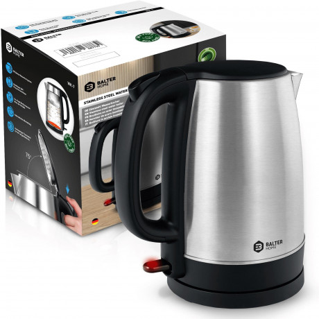 Balter Balter Wasserkocher WK-7, 1,7 Liter, Edelstahl, 2200 Watt, kabellos, Teekocher  Чайник Balter WK-7, 1,7 л, нержавеющая сталь, 2200 Вт, беспроводной, чайник