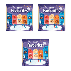 Milka Adventskalender Favourites 3STK Авдент-календарь 2024, 24 сладких сюрприза, ‎35см x 35см, 3 штуки х 206 грамм