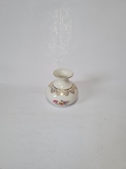 Erchenbach Bavaria Вазочка с букетом цветов и обильной позолотой, 8 см, Германия, 1950-60гг.