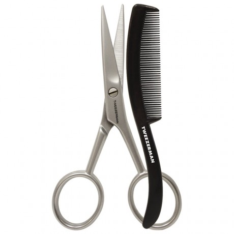 Tweezerman Bartschere + Kamm Schere Pflege-Accessoires, 1 шт.