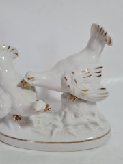 Фигурка винтажная Thuringen &quot;Токающие глухари&quot;, фарфор, 12 см, Германия, 1970-80гг.