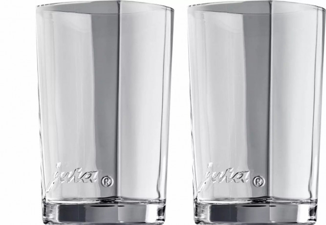 JURA JURA Kaffeevollautomat Latte macchiato Glaser 2er-Set klein. Полностью автоматическая кофемашина JURA, набор из 2 маленьких глазурей для латте маккиато.