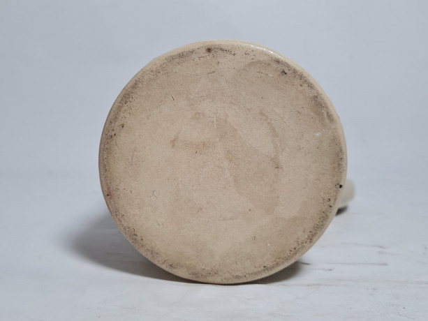 Немецкая пивная кружка винтажная W.Germany в бежево-зеленых тонах, керамика, 0.5 л, 15.5 см, Германия, 1970-80гг.