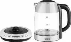 ECG ECG Wasserkocher RK 1781, 1,7 l, 2200 W, Elegante rostfreie Ausfuhrung mit Hartglas  Электрочайник RK 1781, 1,7 л, 2200 Вт, элегантный нержавеющий дизайн с закаленным стеклом