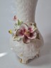 Capodimonte Ваза с фактурным узором, позолотой и цветами, 23см х 12см, Италия, 1960-70гг.