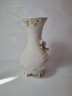 Capodimonte Ваза с фактурным узором, позолотой и цветами, 23см х 12см, Италия, 1960-70гг.